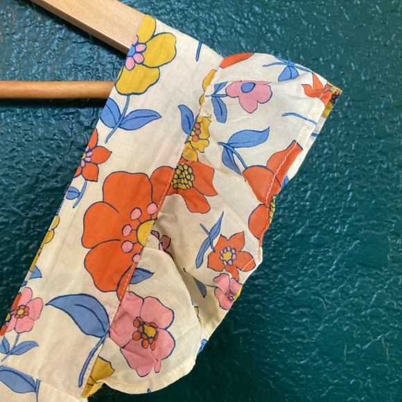 MAISON ME Talia Dress, Retro Flower Floral Sleeveless Dress with Ruffle Straps - Picture 6 of 12